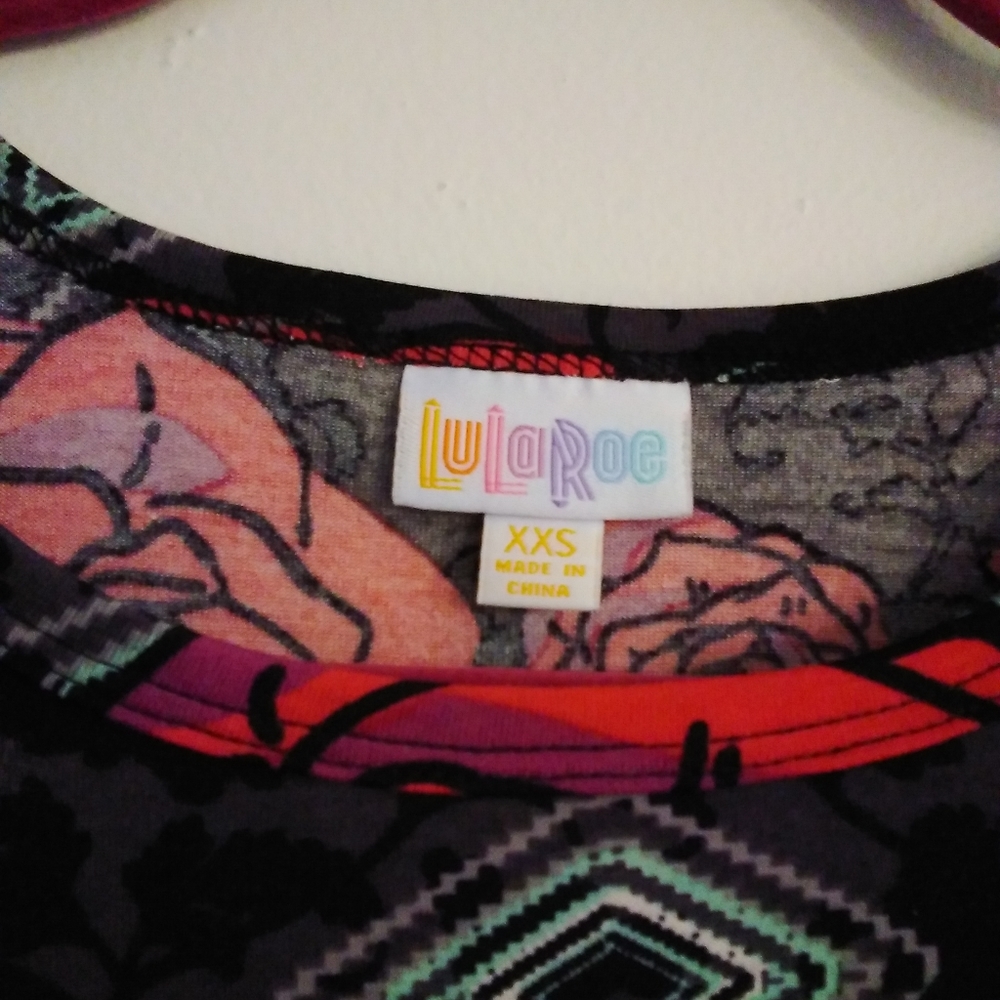 LuLaRoe Women's Floral Carly Dress/Tunic Size; XXS - Picture 6 of 7